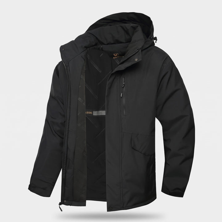 Men's Winter Jacket in Graphite, front view