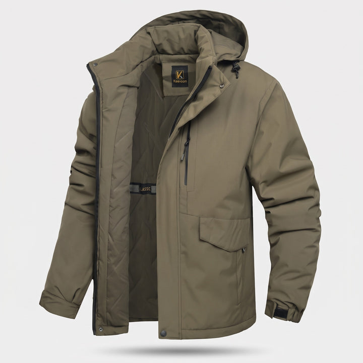 Men's Winter Jacket in Matcha, front view