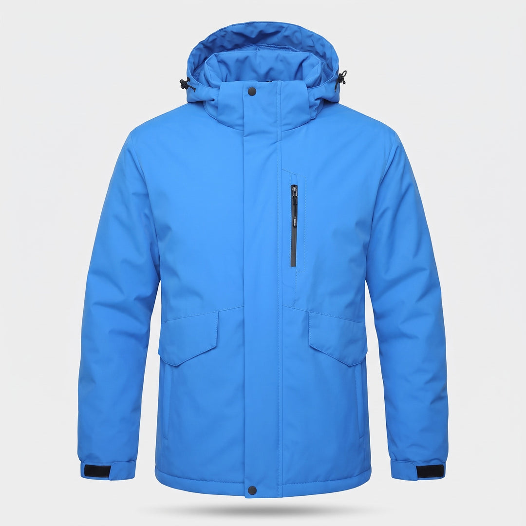 Men's Winter Jacket in Sky Blue, front view