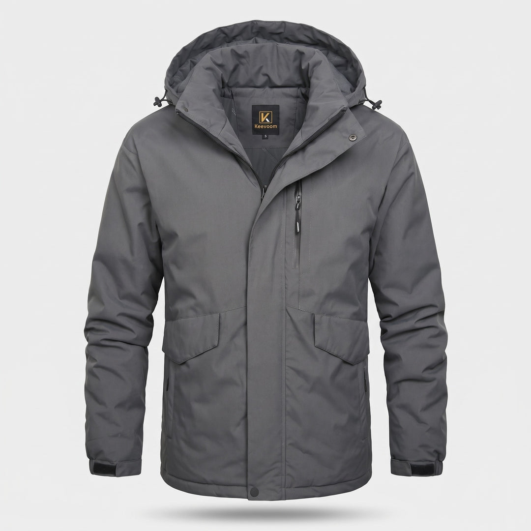 Men's Winter Jacket in Slate Grey, front view
