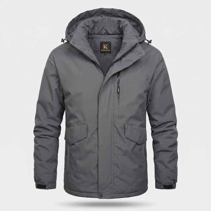 Men's Winter Jacket in Slate Grey, front view
