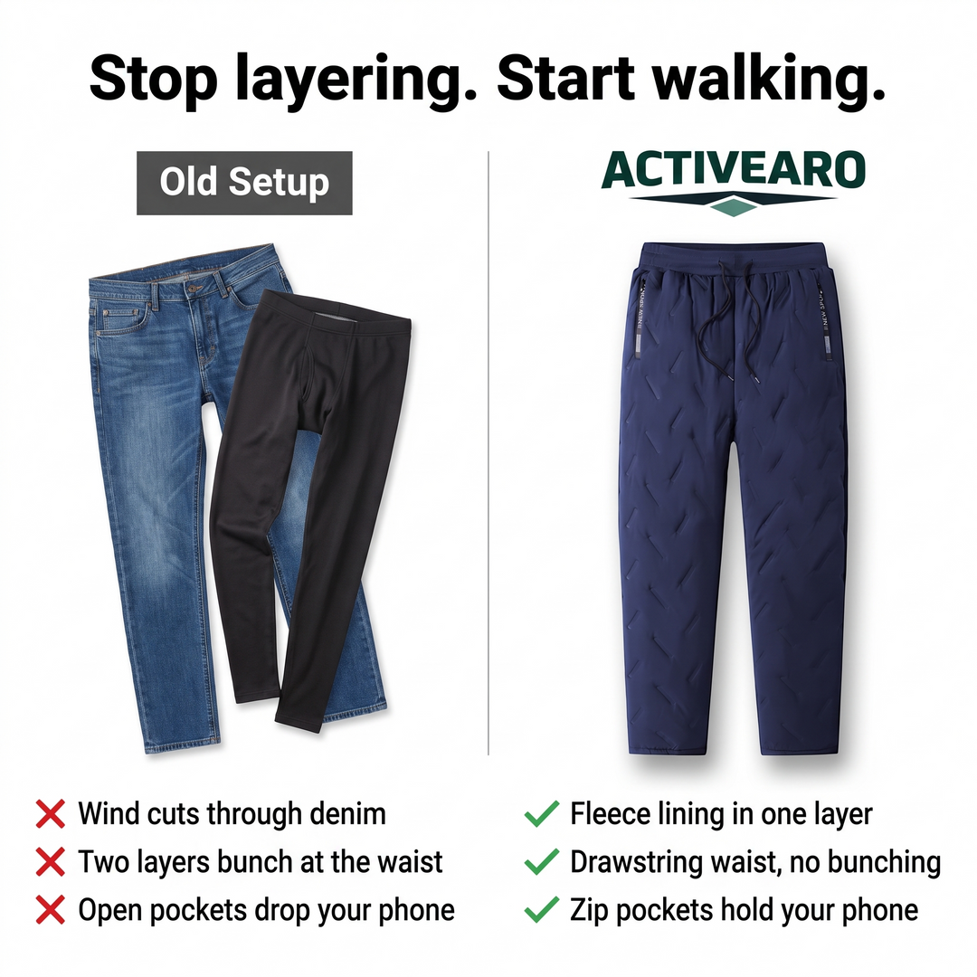 Jeans and leggings compared with fleece lined winter pants