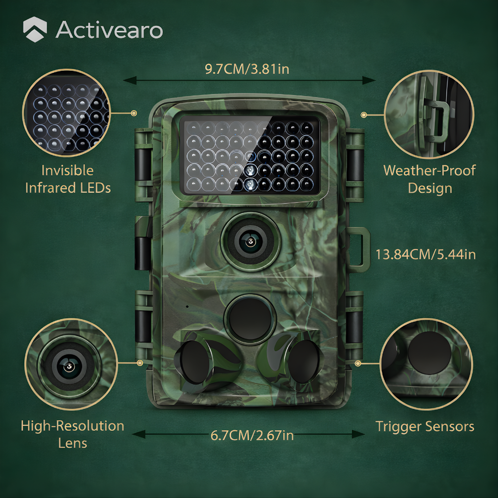 4K 32MP Trail Camera – Motion Detection & Low-Glow Night Vision